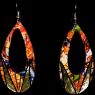 Metallic Art Graphic Earrings