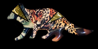 Metallic Art Tiger Pin