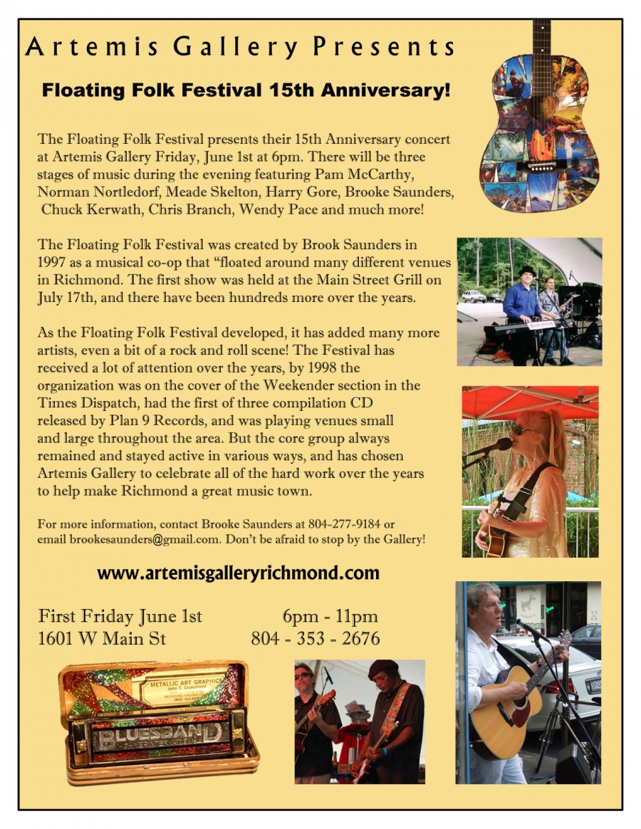 Floating Folk Festival 15th Anniversary Metallic Art Graphics